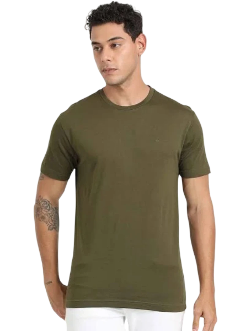 Olive Round Neck T-Shirt